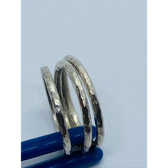 Excellent Authentic Tiffany & Co Paloma Picasso Hammered Bands Size 7 - Picture 3 of 9